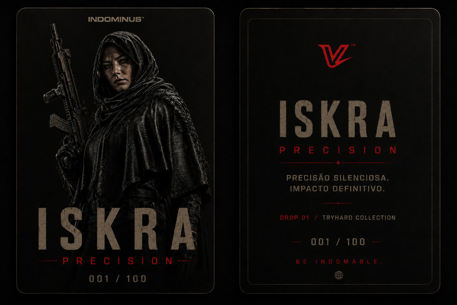 Card oficial da operadora ISKRA — frente e verso
